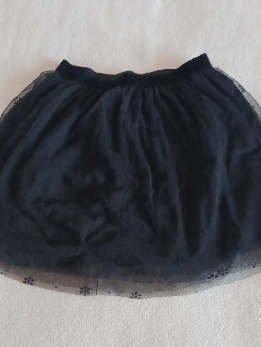 Kids Black Tulle Skirt - Layered Design